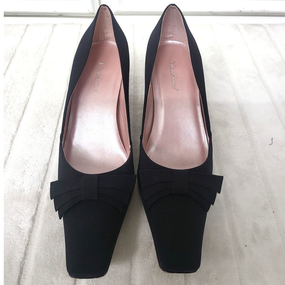 Madeline Eartha Black Fabric Heels - Size 9 M - Picture 3 of 10